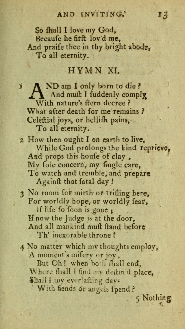 A Pocket Hymn Book: designed as a constant companion for the pious, collected from various authors (9th ed.) page 13