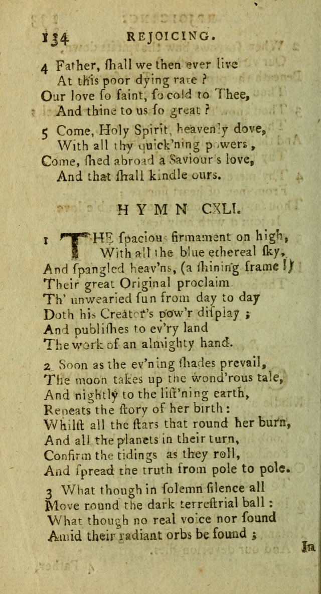 A Pocket Hymn Book: designed as a constant companion for the pious, collected from various authors (9th ed.) page 134