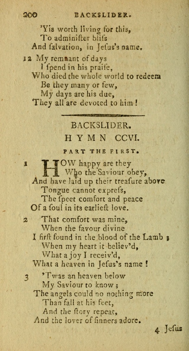 A Pocket Hymn Book: designed as a constant companion for the pious, collected from various authors (9th ed.) page 200