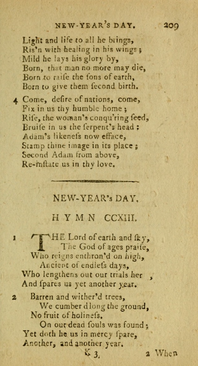 A Pocket Hymn Book: designed as a constant companion for the pious, collected from various authors (9th ed.) page 209