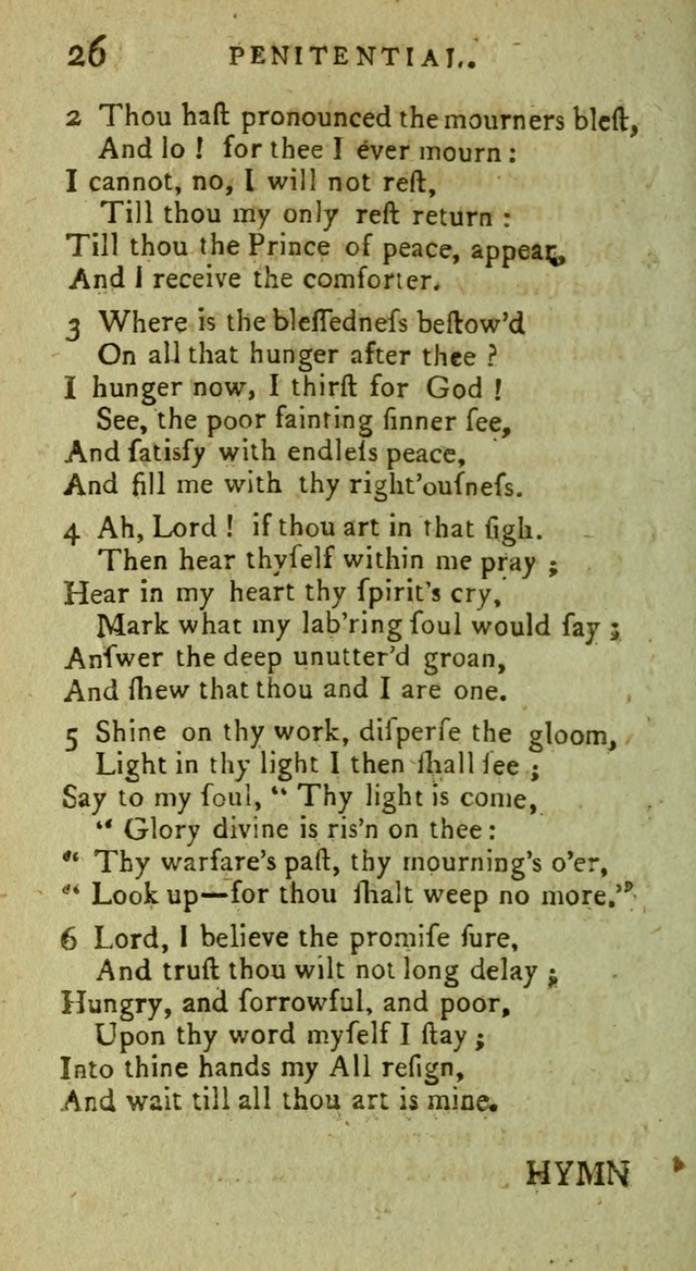 A Pocket Hymn Book: designed as a constant companion for the pious, collected from various authors (9th ed.) page 26