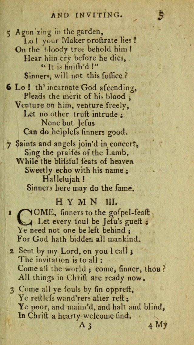 A Pocket Hymn Book: designed as a constant companion for the pious, collected from various authors (9th ed.) page 5
