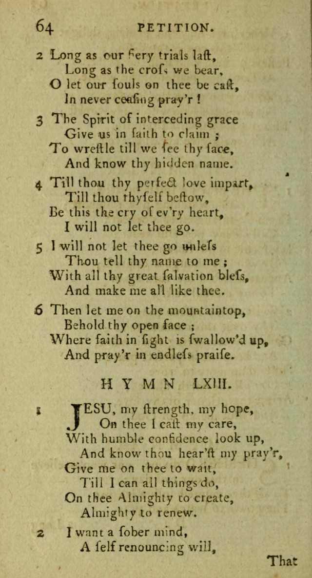 A Pocket Hymn Book: designed as a constant companion for the pious, collected from various authors (9th ed.) page 64