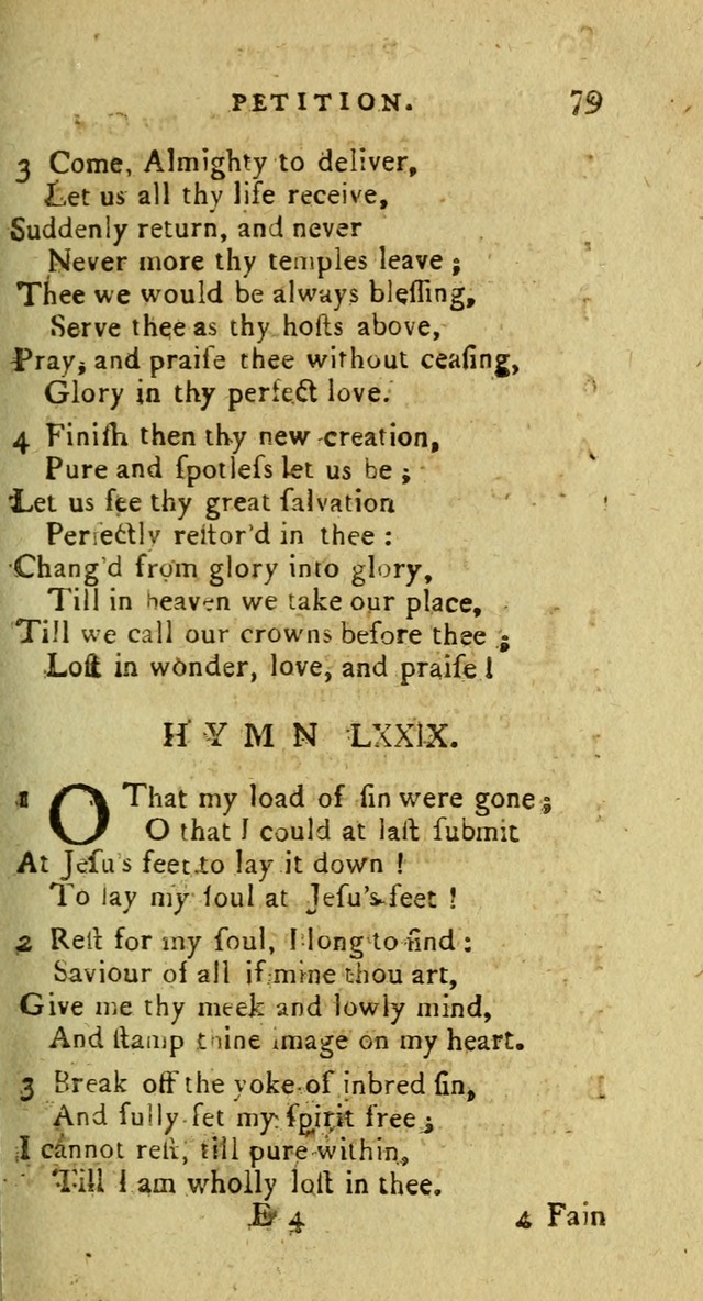 A Pocket Hymn Book: designed as a constant companion for the pious, collected from various authors (9th ed.) page 79