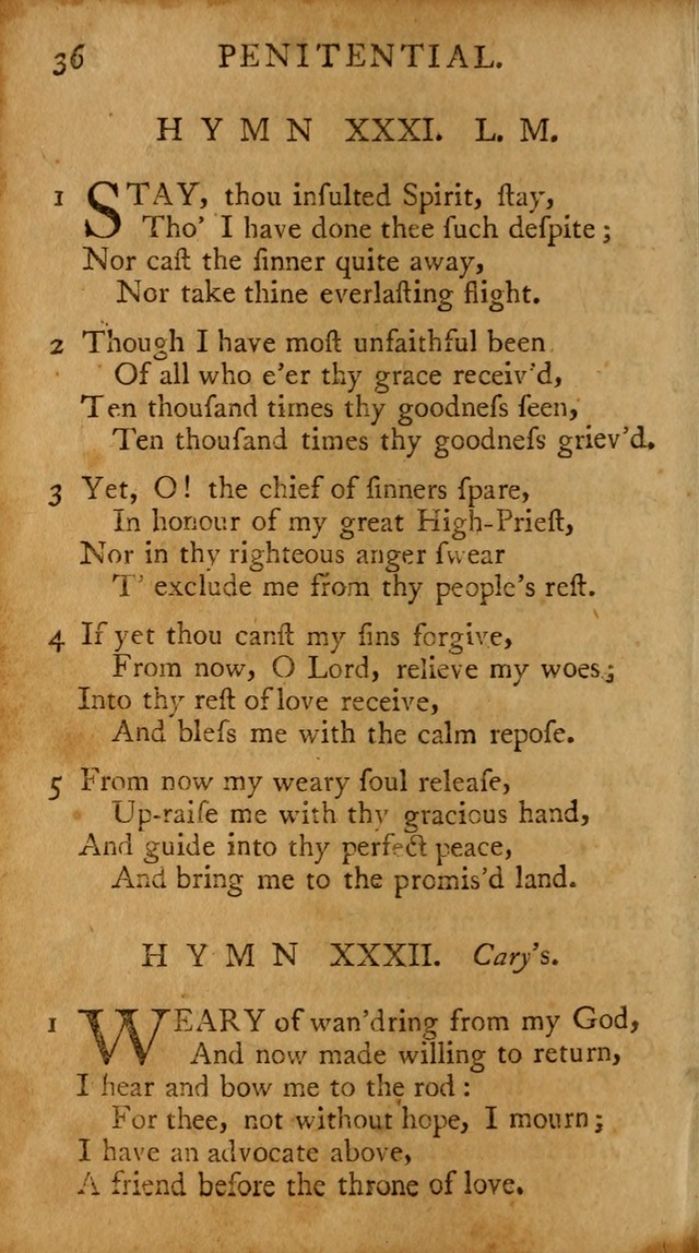 A Pocket Hymn-book: designed as a constant companion for the pious, collected from various authors (18th ed.) page 38