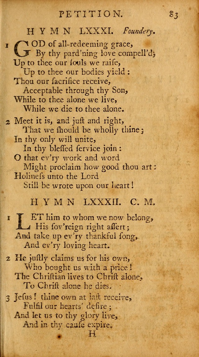 A Pocket Hymn-book: designed as a constant companion for the pious, collected from various authors (18th ed.) page 85