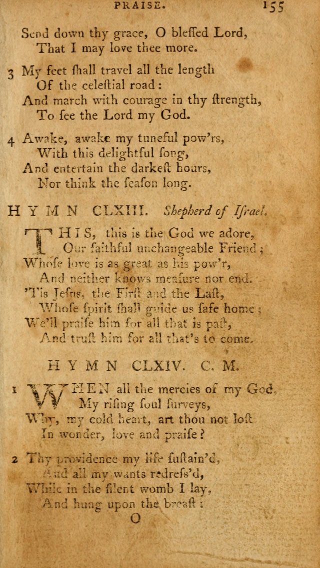 A Pocket Hymn-Book: designed as a constant companion for the pious: collected from various authors. (21st ed.) page 155
