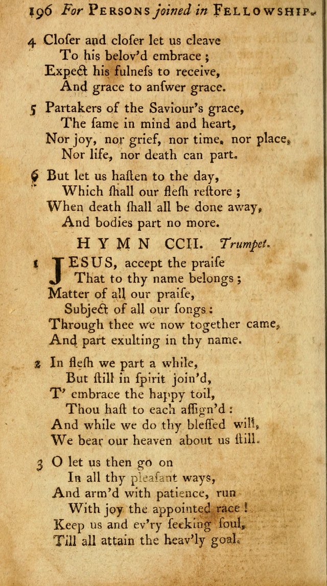 A Pocket Hymn-Book: designed as a constant companion for the pious: collected from various authors. (21st ed.) page 196