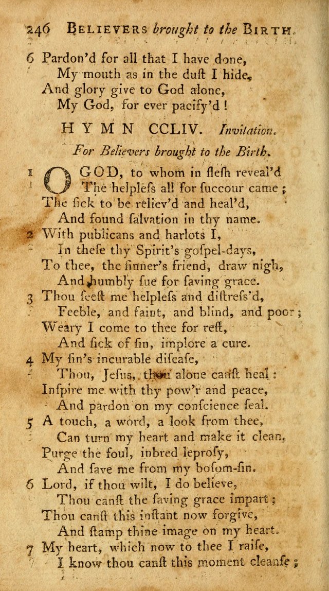 A Pocket Hymn-Book: designed as a constant companion for the pious: collected from various authors. (21st ed.) page 246
