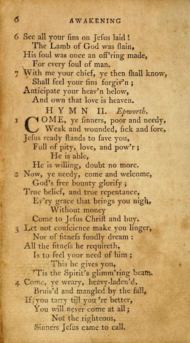 A Pocket Hymn-Book: designed as a constant companion for the pious: collected from various authors. (21st ed.) page 6