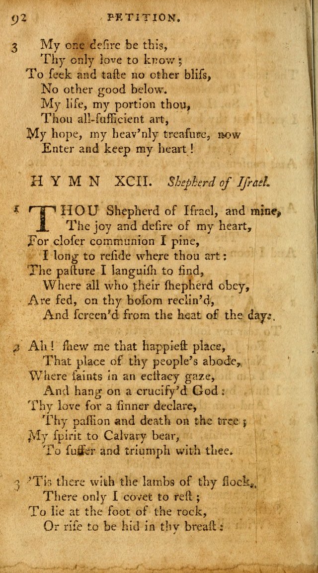 A Pocket Hymn-Book: designed as a constant companion for the pious: collected from various authors. (21st ed.) page 92