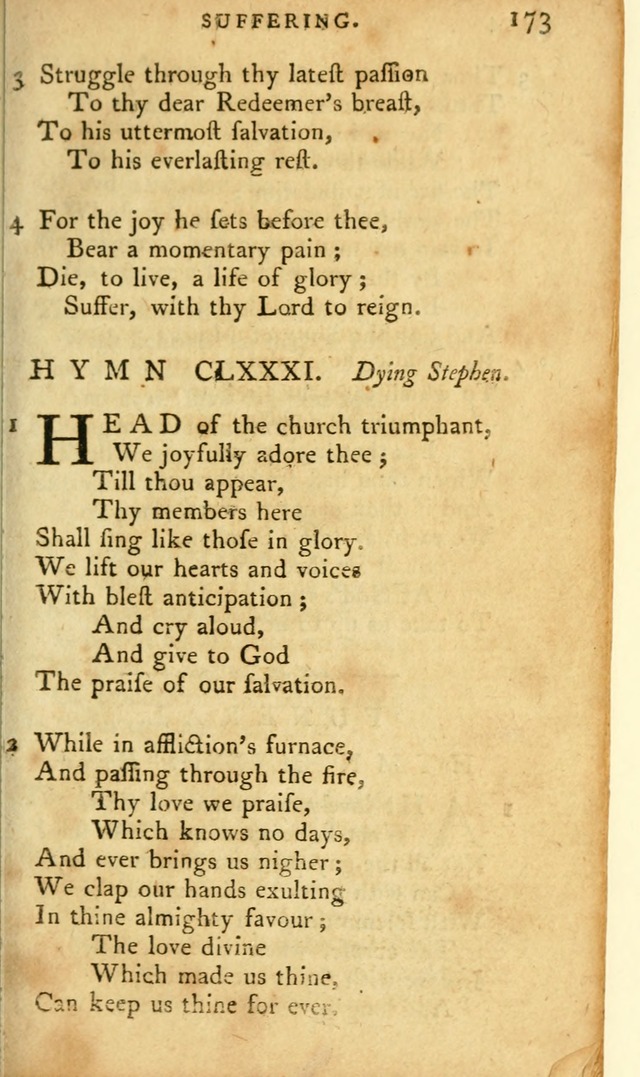 A Pocket hymn-book, designed as a constant companion for the pious: collected from various authors page 188