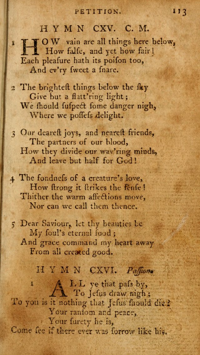 A Pocket Hymn Book, Designed as a Constant Companion for the Pious,  Collected from Various Authors. 28th ed. page 113