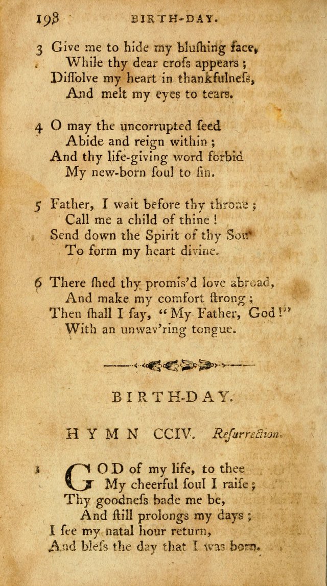 A Pocket Hymn Book, Designed as a Constant Companion for the Pious,  Collected from Various Authors. 28th ed. page 198