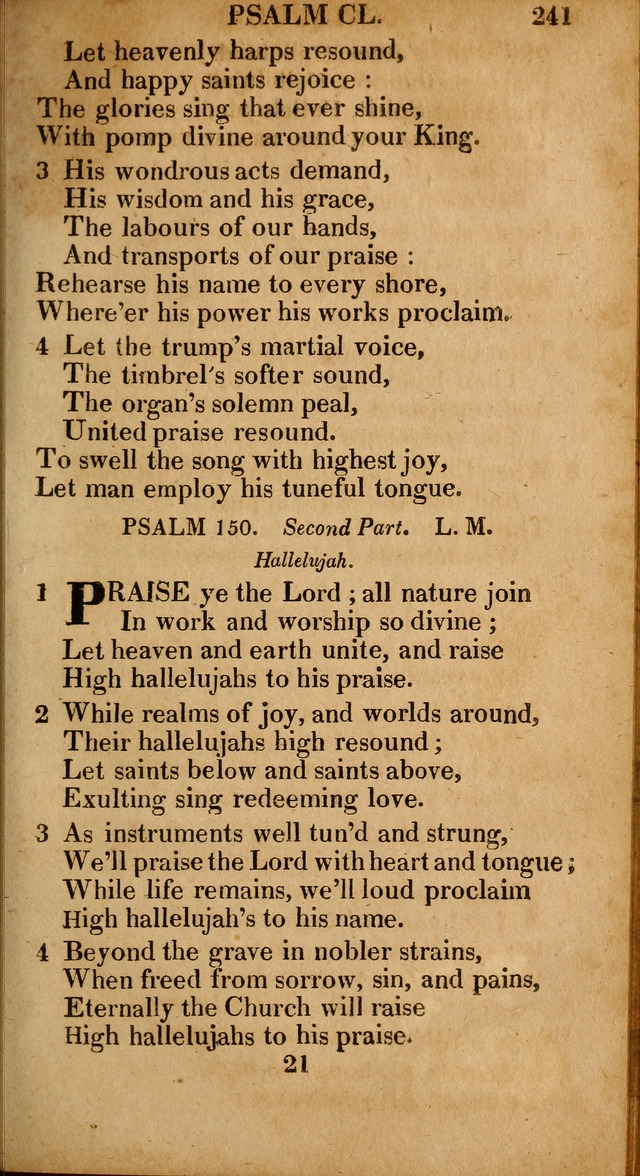 The Psalms and Hymns: with the catechism, confession of faith and liturgy of the Reformed Dutch Church in North America page 241