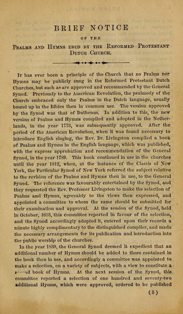 The Psalms and Hymns, with the Doctrinal Standards and Liturgy of the Reformed Protestant Dutch Church in North America page 11