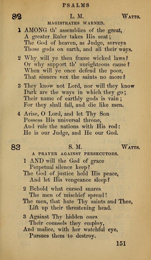 The Psalms and Hymns, with the Doctrinal Standards and Liturgy of the Reformed Protestant Dutch Church in North America page 159