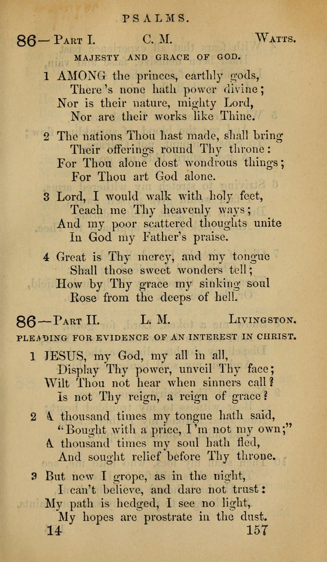 The Psalms and Hymns, with the Doctrinal Standards and Liturgy of the Reformed Protestant Dutch Church in North America page 165