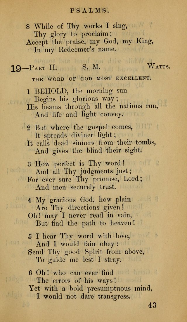 The Psalms and Hymns, with the Doctrinal Standards and Liturgy of the Reformed Protestant Dutch Church in North America page 51