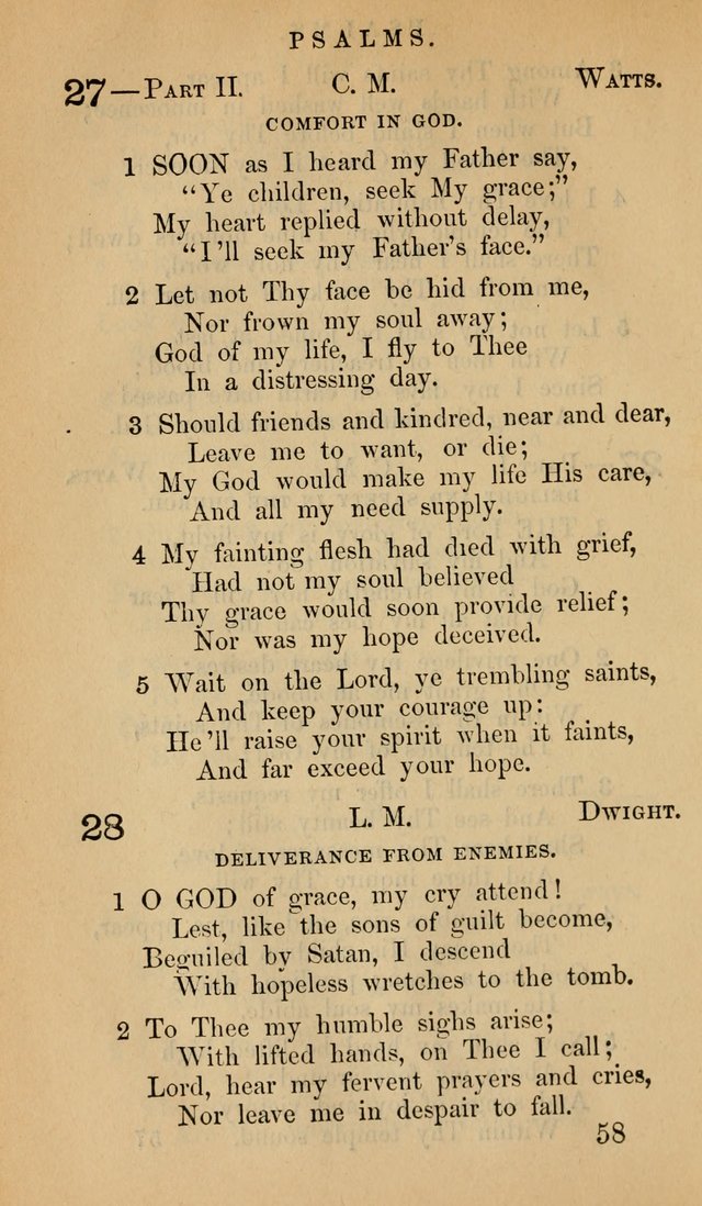 The Psalms and Hymns, with the Doctrinal Standards and Liturgy of the Reformed Protestant Dutch Church in North America page 66