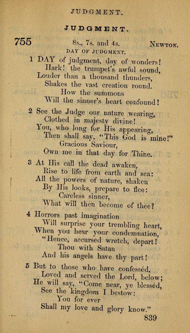 The Psalms and Hymns, with the Doctrinal Standards and Liturgy of the Reformed Protestant Dutch Church in North America page 847