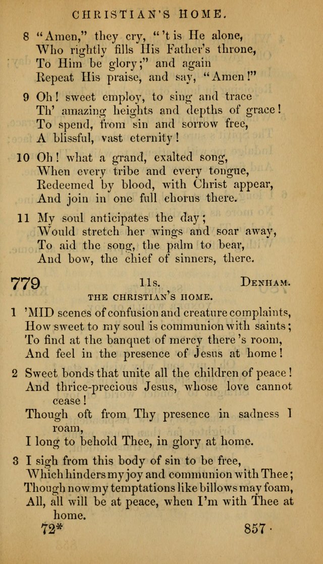 The Psalms and Hymns, with the Doctrinal Standards and Liturgy of the Reformed Protestant Dutch Church in North America page 865