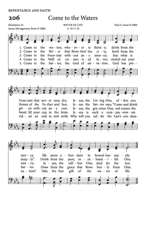 Come to the water lyrics