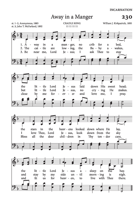 away in a manger sheet music