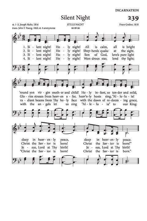 silent night sheet music lyrics