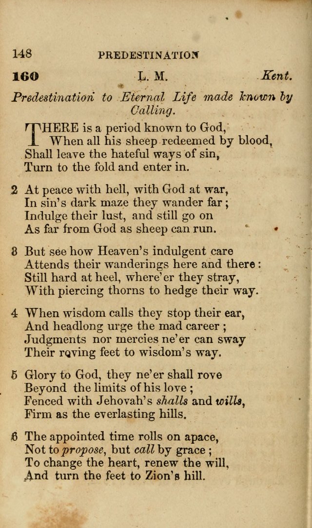 Pocket Hymns: original and selected. designed for the use of the regular Baptist church, and all who love our Lord Jesus Christ page 148