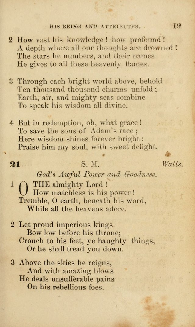 Pocket Hymns: original and selected. designed for the use of the regular Baptist church, and all who love our Lord Jesus Christ page 19