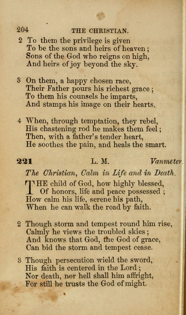 Pocket Hymns: original and selected. designed for the use of the regular Baptist church, and all who love our Lord Jesus Christ page 204