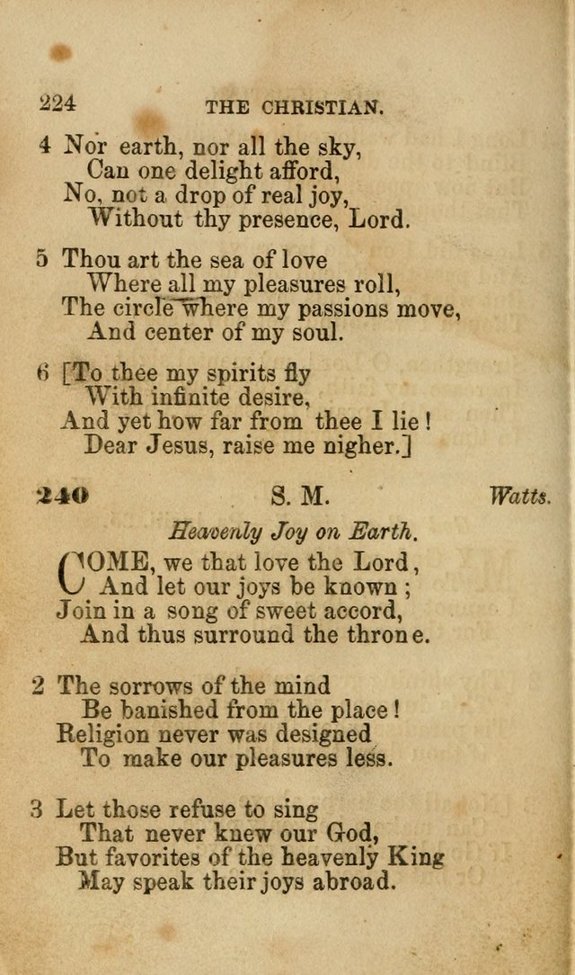 Pocket Hymns: original and selected. designed for the use of the regular Baptist church, and all who love our Lord Jesus Christ page 224
