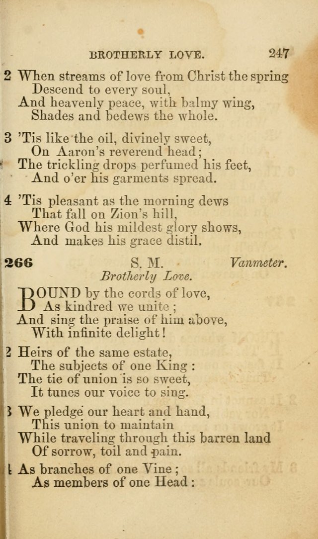 Pocket Hymns: original and selected. designed for the use of the regular Baptist church, and all who love our Lord Jesus Christ page 247