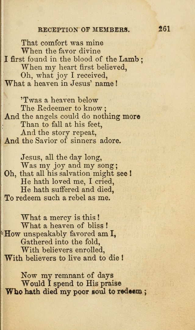 Pocket Hymns: original and selected. designed for the use of the regular Baptist church, and all who love our Lord Jesus Christ page 263