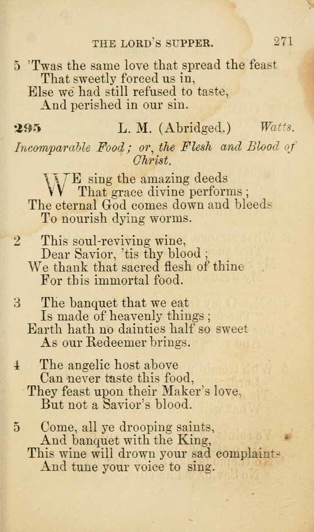 Pocket Hymns: original and selected. designed for the use of the regular Baptist church, and all who love our Lord Jesus Christ page 273