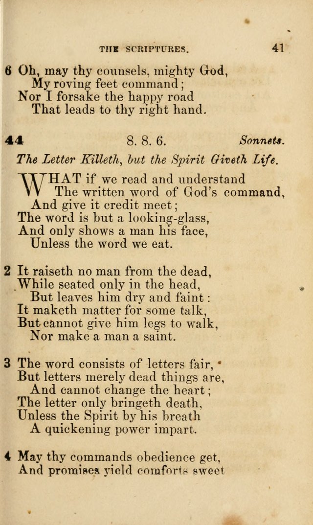 Pocket Hymns: original and selected. designed for the use of the regular Baptist church, and all who love our Lord Jesus Christ page 41