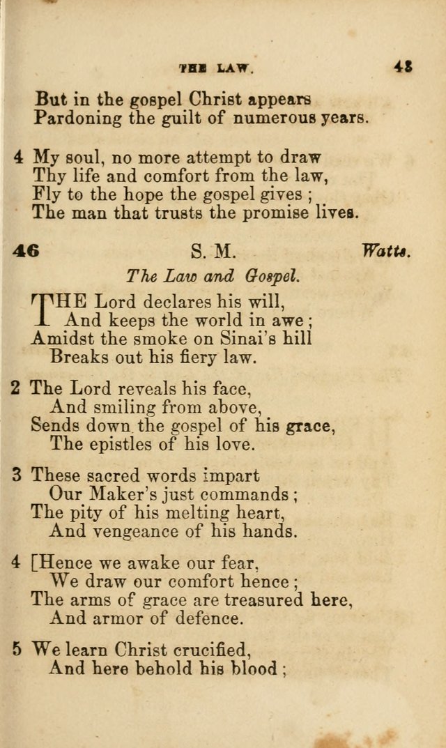 Pocket Hymns: original and selected. designed for the use of the regular Baptist church, and all who love our Lord Jesus Christ page 43