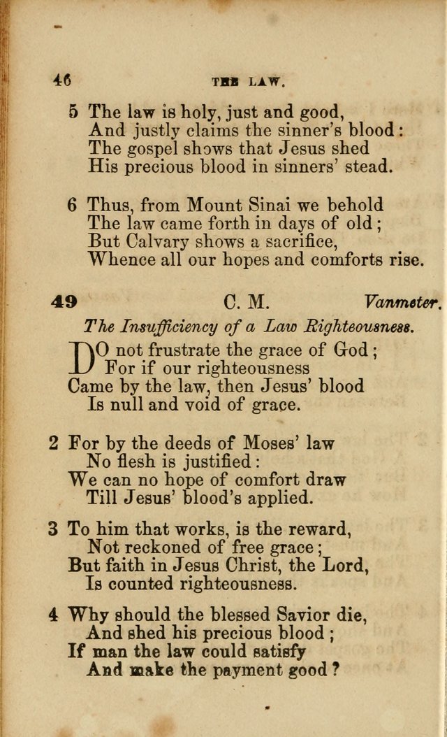 Pocket Hymns: original and selected. designed for the use of the regular Baptist church, and all who love our Lord Jesus Christ page 46