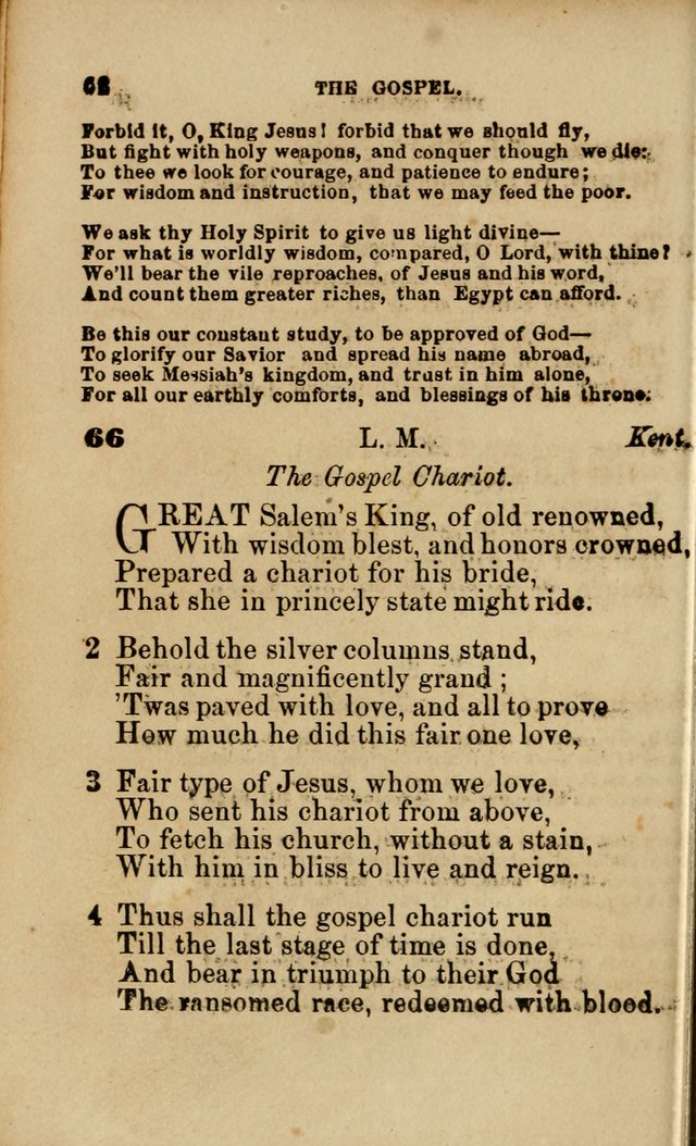 Pocket Hymns: original and selected. designed for the use of the regular Baptist church, and all who love our Lord Jesus Christ page 62