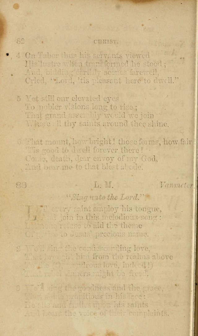Pocket Hymns: original and selected. designed for the use of the regular Baptist church, and all who love our Lord Jesus Christ page 82