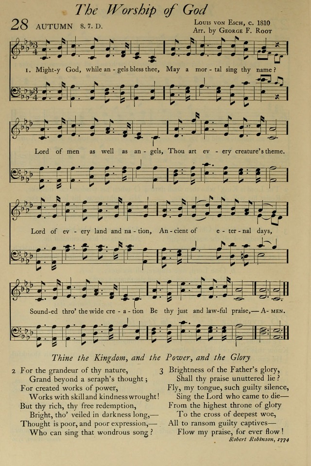 The Pilgrim Hymnal: with responsive readings and other aids to worship page 22