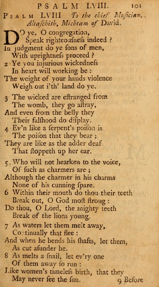 The Psalms, Hymns, and Spiritual Songs of the Old and New-Testament: faithfully translated into English metre: for the use, edification, and comfort of the saints...especially in New-England (25th ed) page 105