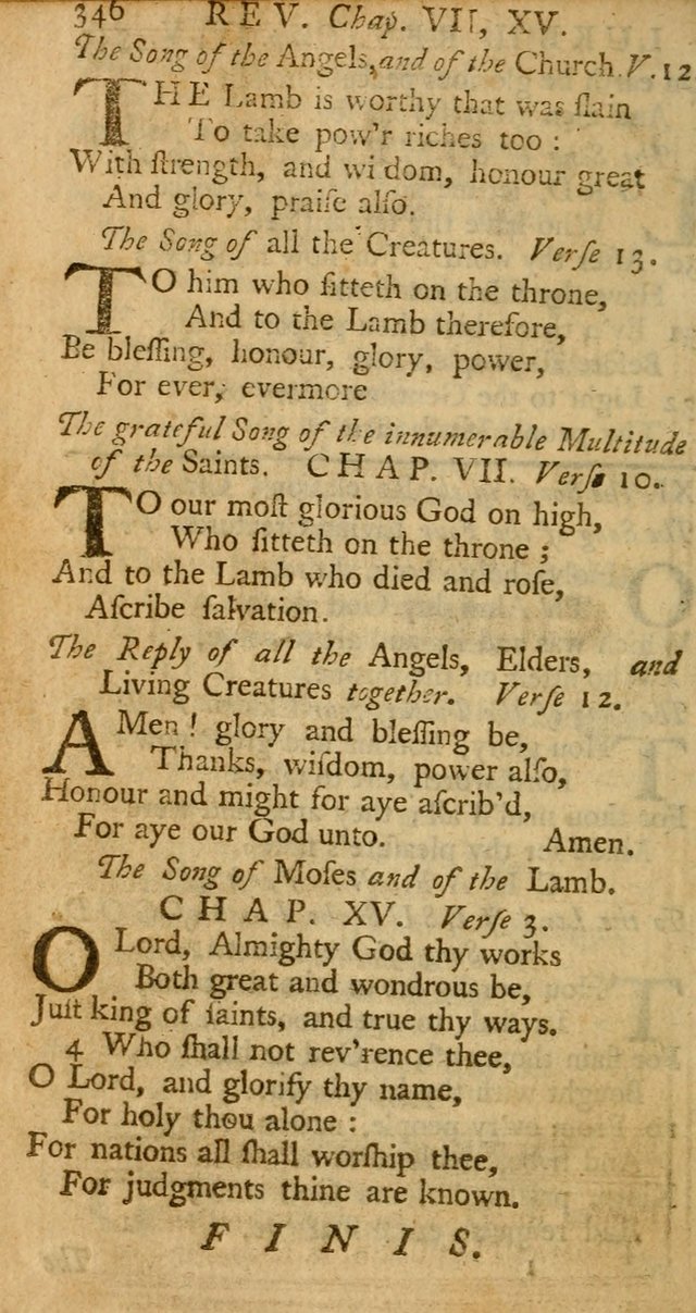 The Psalms, Hymns, and Spiritual Songs of the Old and New-Testament: faithfully translated into English metre: for the use, edification, and comfort of the saints...especially in New-England (25th ed) page 354