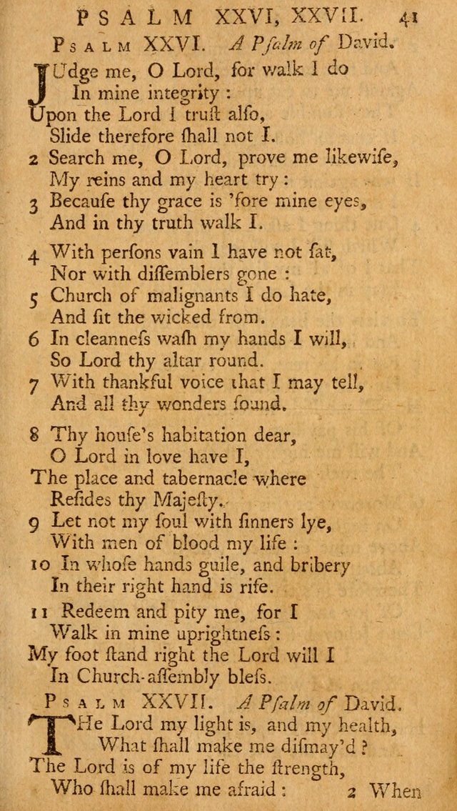 The Psalms, Hymns, and Spiritual Songs of the Old and New-Testament: faithfully translated into English metre: for the use, edification, and comfort of the saints...especially in New-England (25th ed) page 43