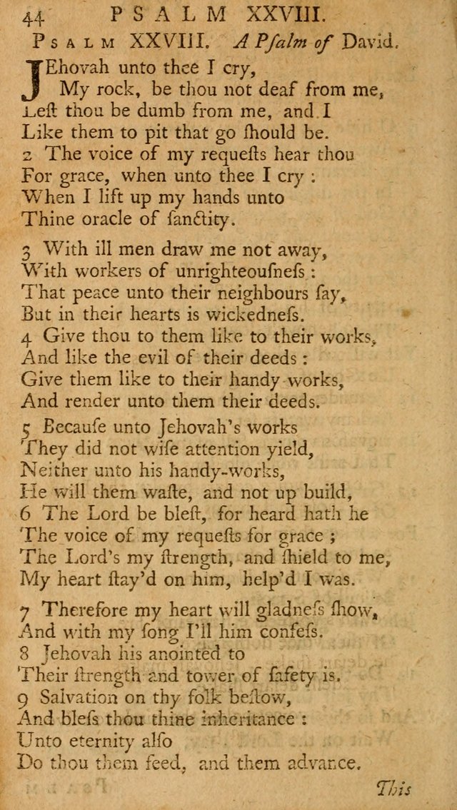 The Psalms, Hymns, and Spiritual Songs of the Old and New-Testament: faithfully translated into English metre: for the use, edification, and comfort of the saints...especially in New-England (25th ed) page 46