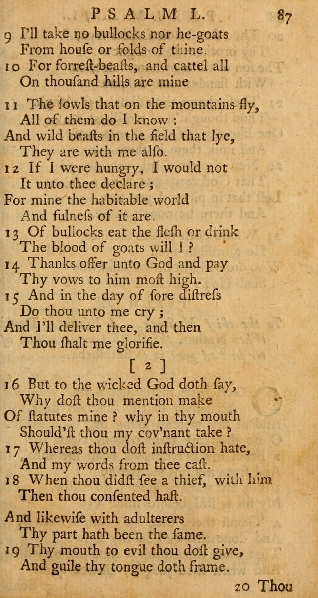 The Psalms, Hymns, and Spiritual Songs of the Old and New-Testament: faithfully translated into English metre: for the use, edification, and comfort of the saints...especially in New-England (25th ed) page 91