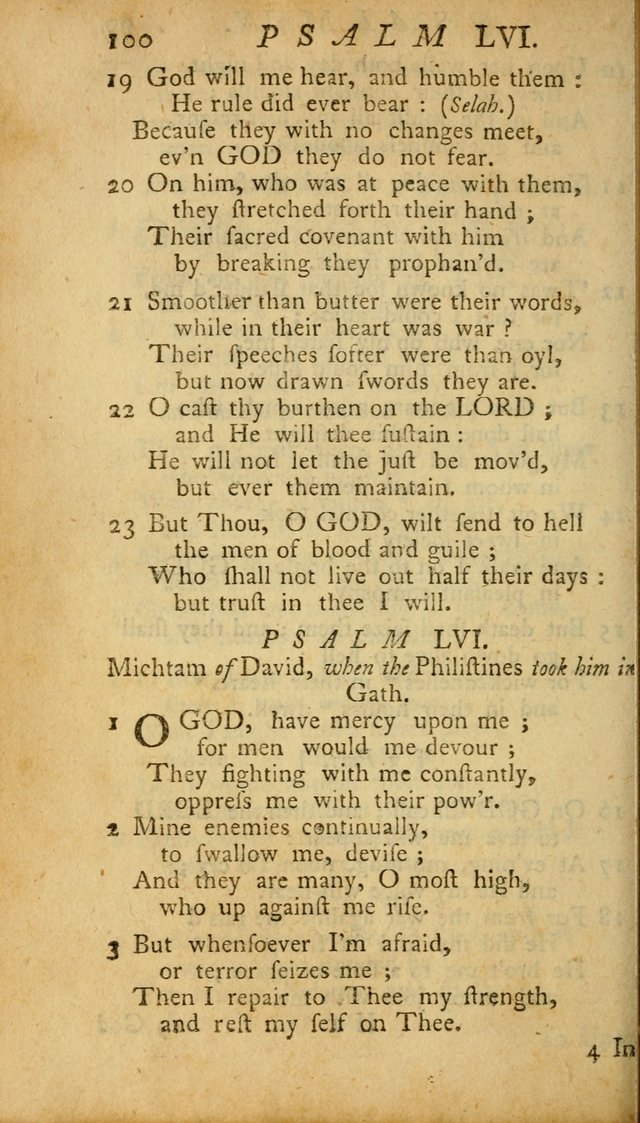 The Psalms, Hymns and Spiritual Songs of the Old and New Testament, faithully translated into English metre: being the New England Psalm Book (Rev. and Improved) page 100