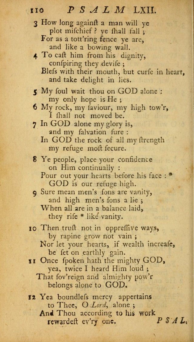 The Psalms, Hymns and Spiritual Songs of the Old and New Testament, faithully translated into English metre: being the New England Psalm Book (Rev. and Improved) page 110