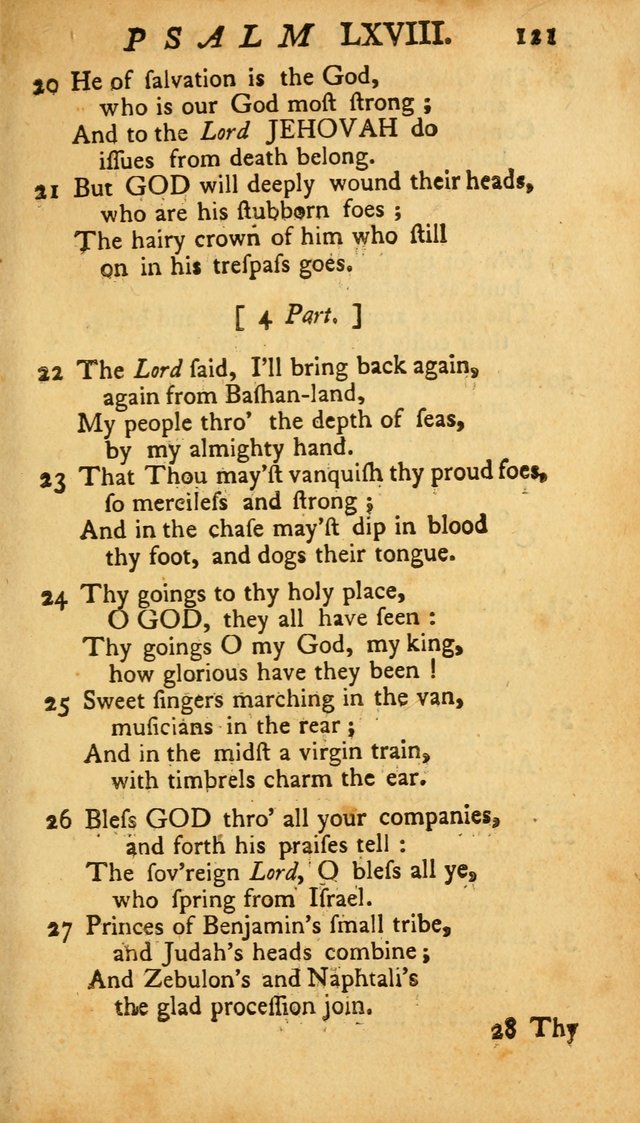 The Psalms, Hymns and Spiritual Songs of the Old and New Testament, faithully translated into English metre: being the New England Psalm Book (Rev. and Improved) page 121